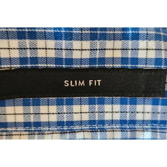 Banana Republic Men Size XLT Slim Fit Plaid Non-Iron Cotton Button Up Shirt NWT - Picture 6 of 10